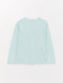 LC Waikiki Crew Neck Printed Long Sleeve Girl T-shirt